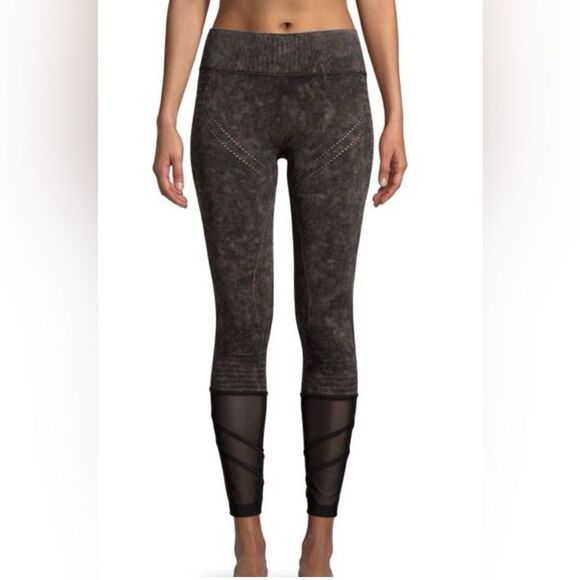 Blanc Noir Gray & Black Leggings High Waist Activewear Pants Large NWT - Picture 4 of 6